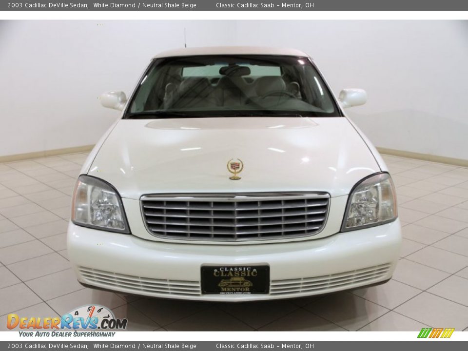 2003 Cadillac DeVille Sedan White Diamond / Neutral Shale Beige Photo #2
