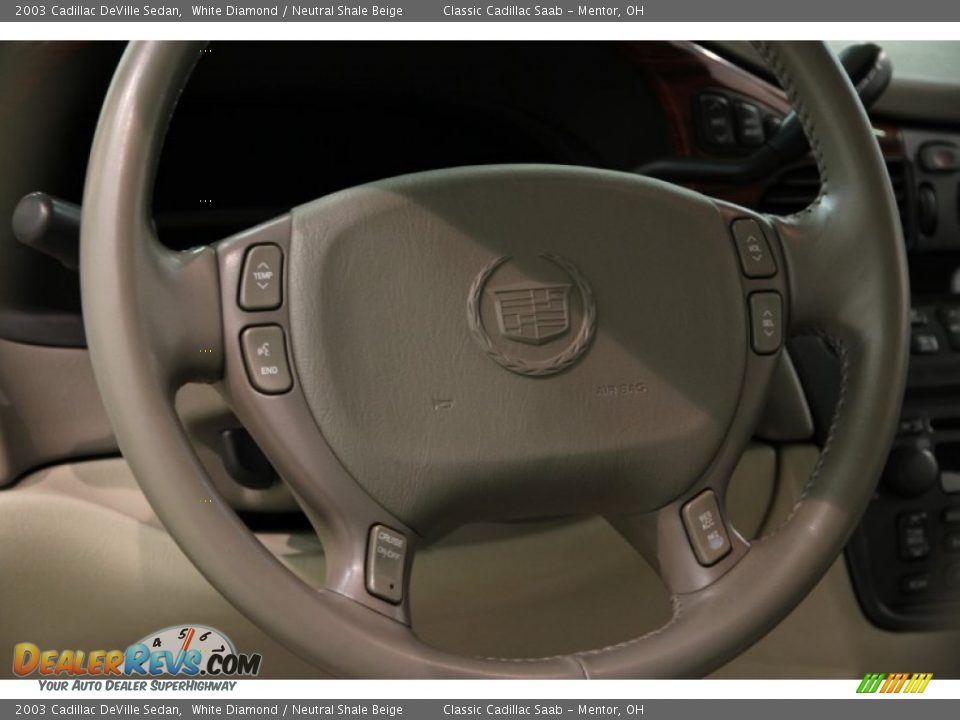 2003 Cadillac DeVille Sedan White Diamond / Neutral Shale Beige Photo #8