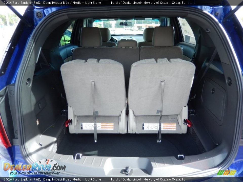 2014 Ford Explorer FWD Deep Impact Blue / Medium Light Stone Photo #5