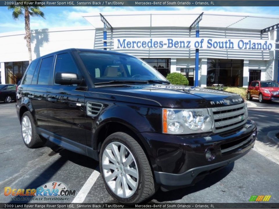 2009 Land Rover Range Rover Sport HSE Santorini Black / Tan/Ebony Photo #1