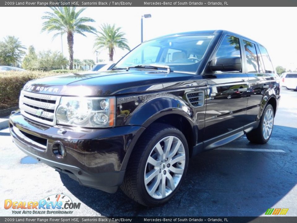 2009 Land Rover Range Rover Sport HSE Santorini Black / Tan/Ebony Photo #3