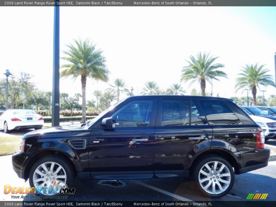 2009 Land Rover Range Rover Sport HSE Santorini Black / Tan/Ebony Photo #4