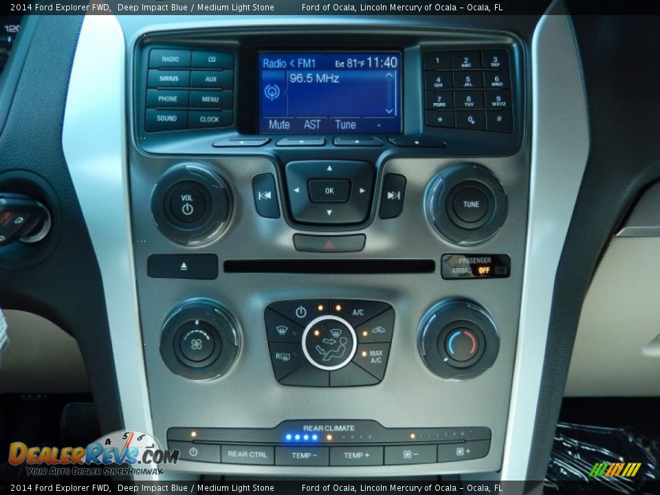 2014 Ford Explorer FWD Deep Impact Blue / Medium Light Stone Photo #11