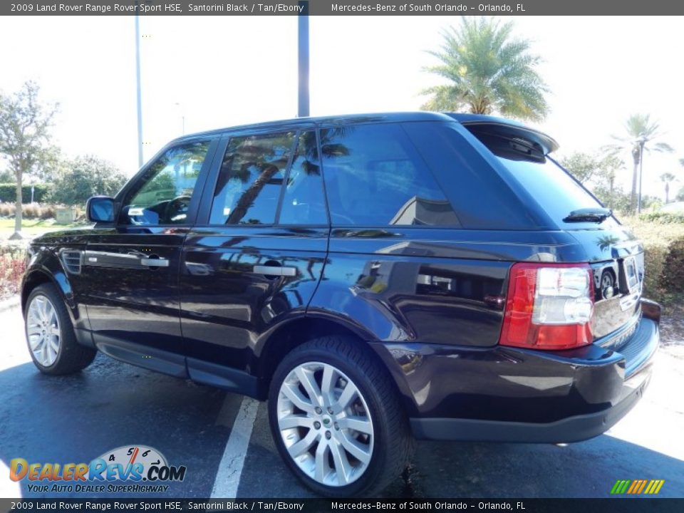 2009 Land Rover Range Rover Sport HSE Santorini Black / Tan/Ebony Photo #5