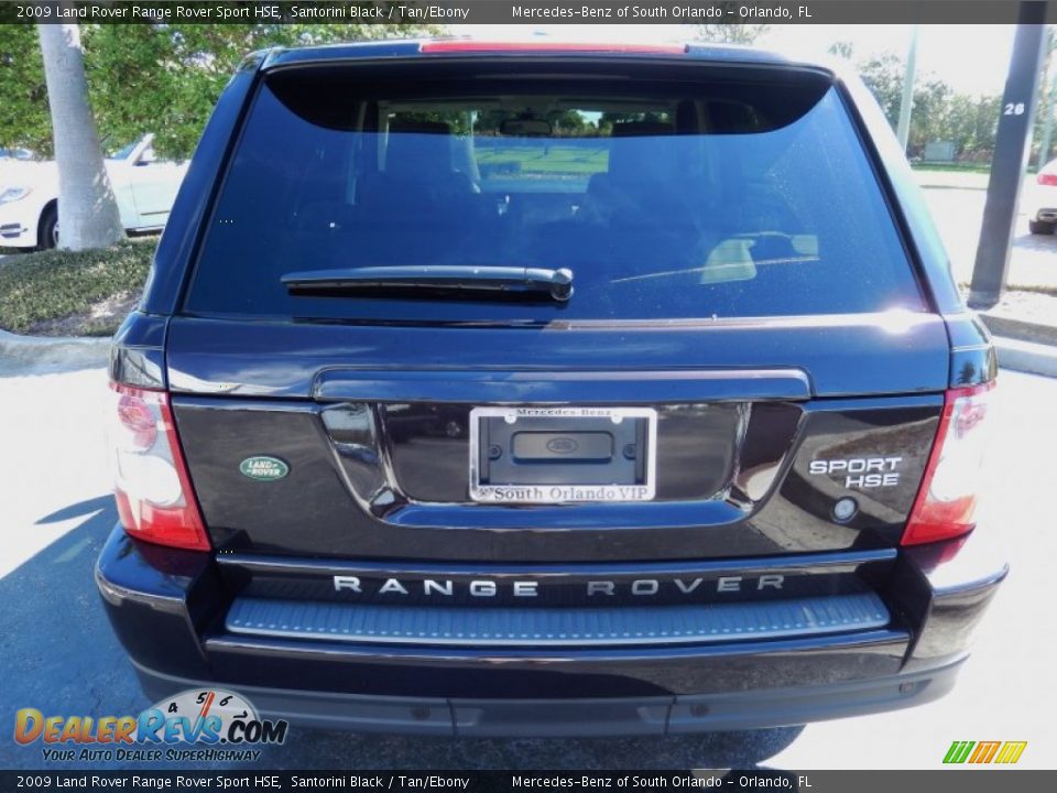 2009 Land Rover Range Rover Sport HSE Santorini Black / Tan/Ebony Photo #6