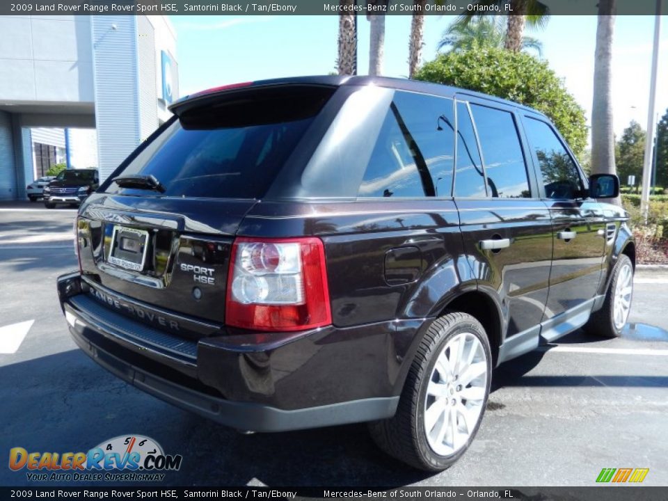 2009 Land Rover Range Rover Sport HSE Santorini Black / Tan/Ebony Photo #7