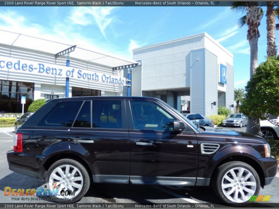 2009 Land Rover Range Rover Sport HSE Santorini Black / Tan/Ebony Photo #8