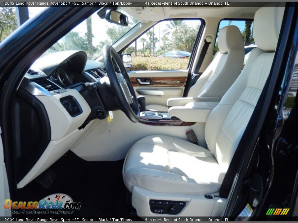 2009 Land Rover Range Rover Sport HSE Santorini Black / Tan/Ebony Photo #12