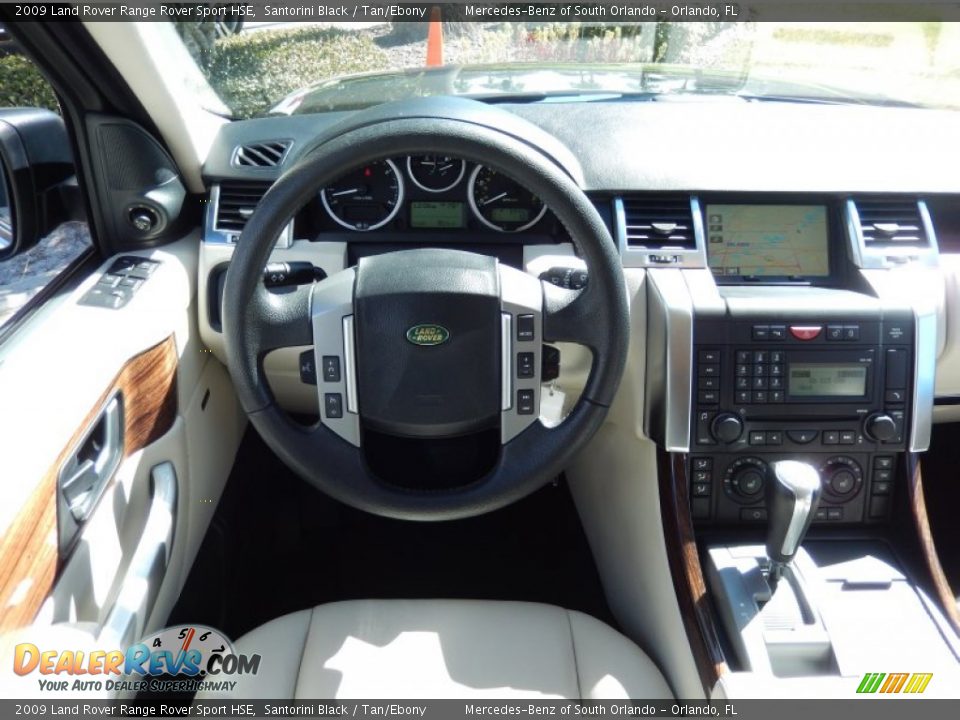 2009 Land Rover Range Rover Sport HSE Santorini Black / Tan/Ebony Photo #21