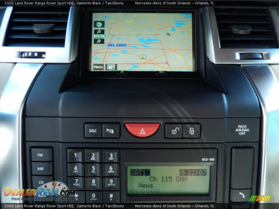 2009 Land Rover Range Rover Sport HSE Santorini Black / Tan/Ebony Photo #23