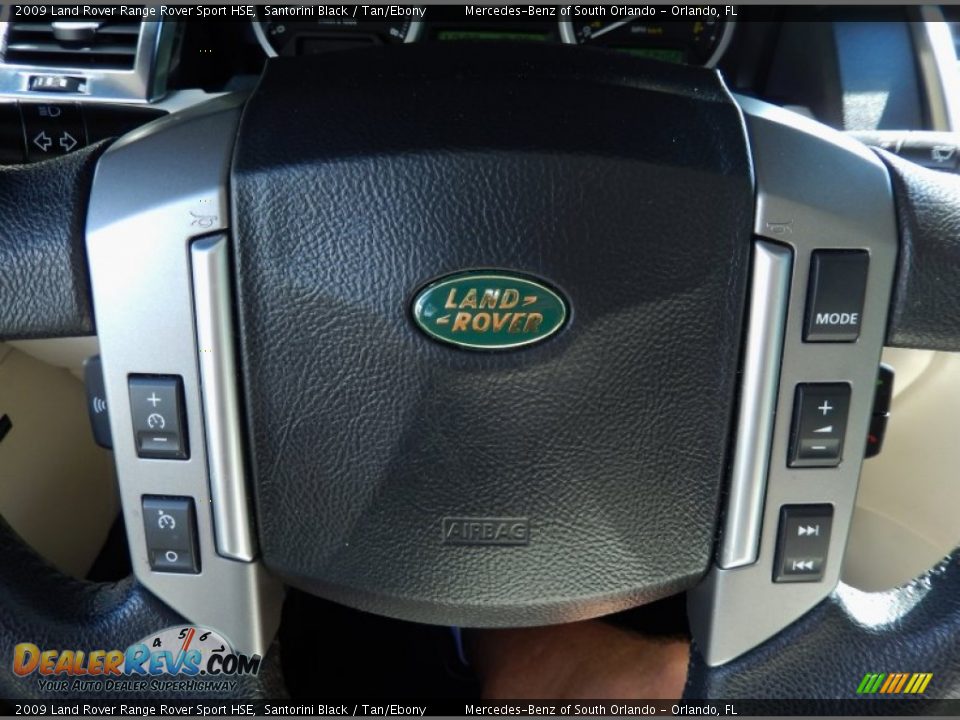 2009 Land Rover Range Rover Sport HSE Santorini Black / Tan/Ebony Photo #26