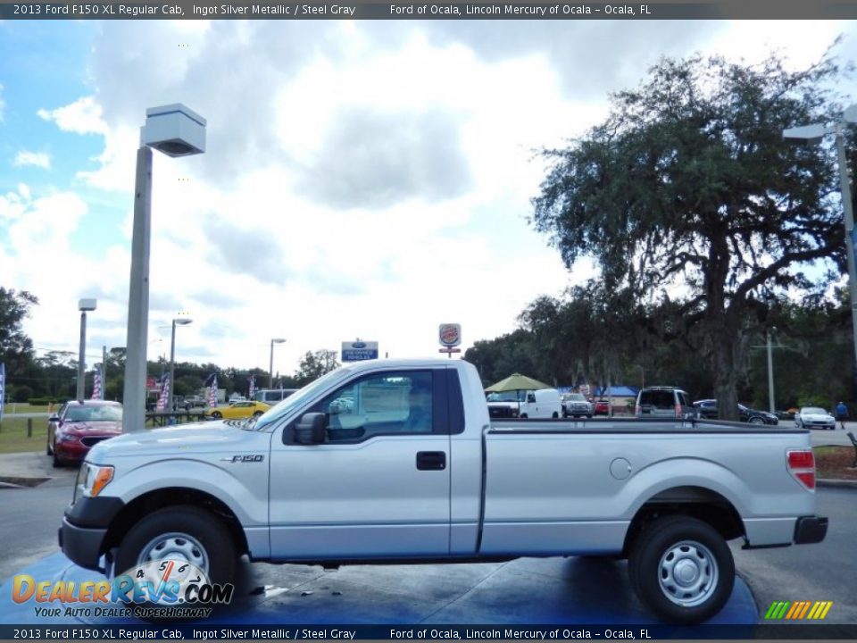 2013 Ford F150 XL Regular Cab Ingot Silver Metallic / Steel Gray Photo #2