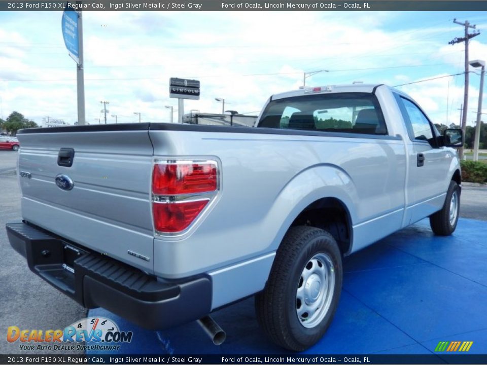 2013 Ford F150 XL Regular Cab Ingot Silver Metallic / Steel Gray Photo #3