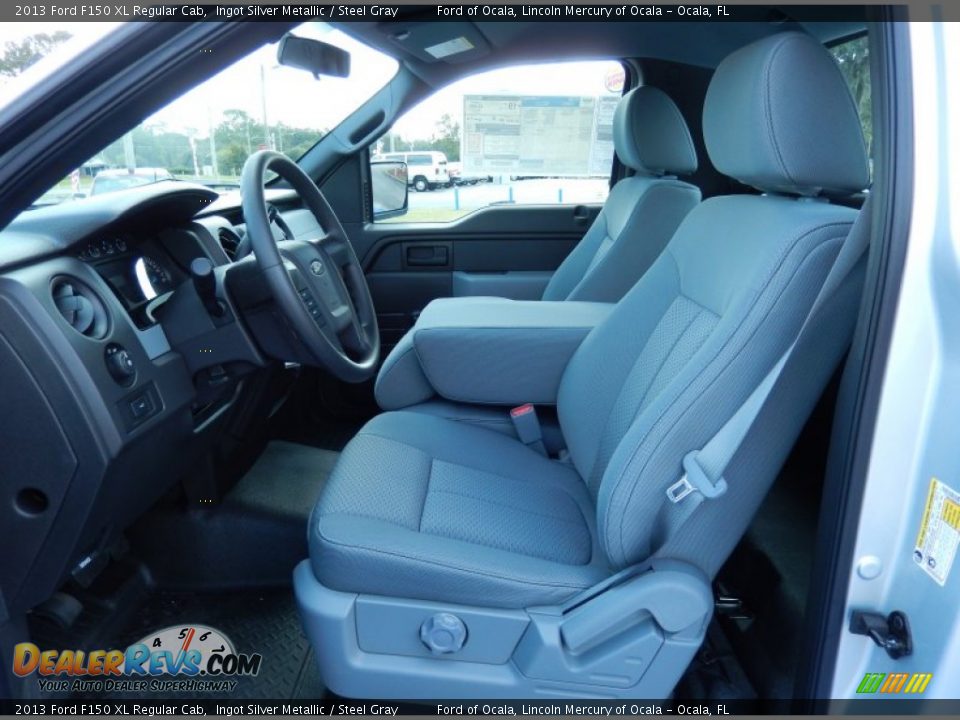 2013 Ford F150 XL Regular Cab Ingot Silver Metallic / Steel Gray Photo #6