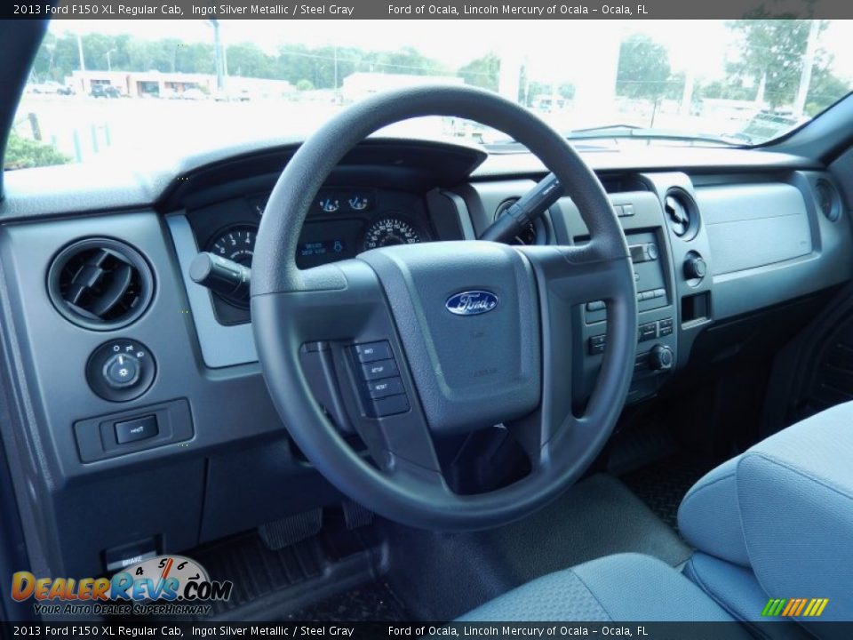 2013 Ford F150 XL Regular Cab Ingot Silver Metallic / Steel Gray Photo #7