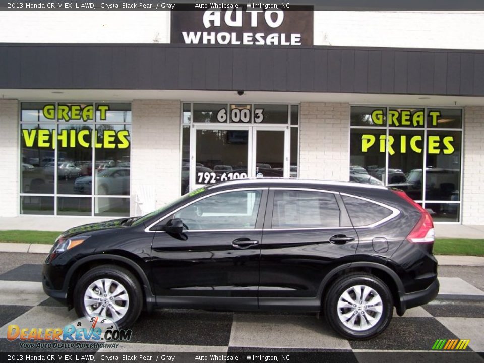2013 Honda CR-V EX-L AWD Crystal Black Pearl / Gray Photo #1