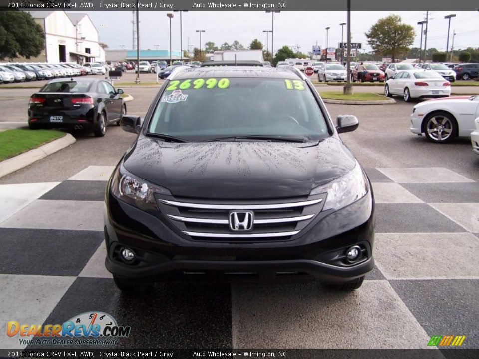 2013 Honda CR-V EX-L AWD Crystal Black Pearl / Gray Photo #2