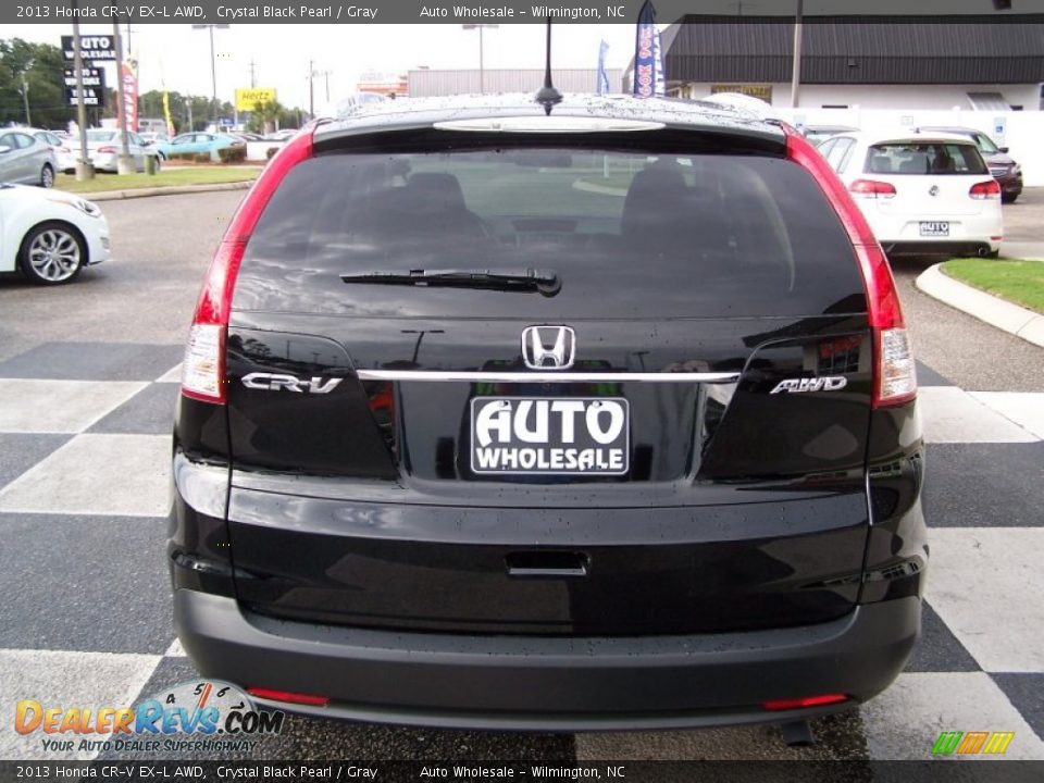 2013 Honda CR-V EX-L AWD Crystal Black Pearl / Gray Photo #4