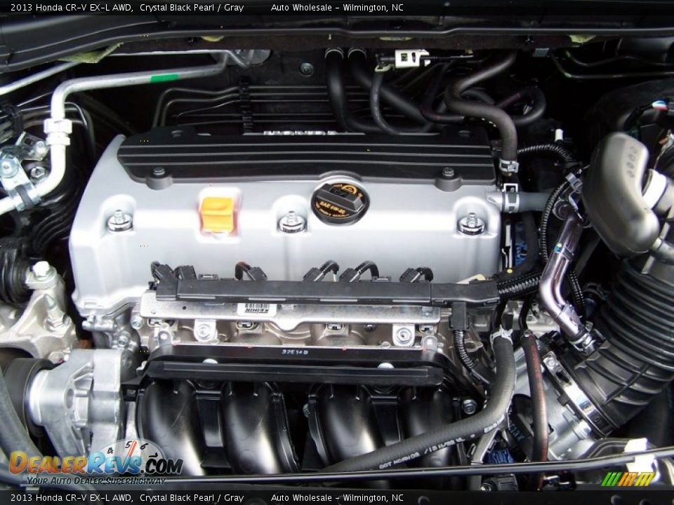 2013 Honda CR-V EX-L AWD Crystal Black Pearl / Gray Photo #6