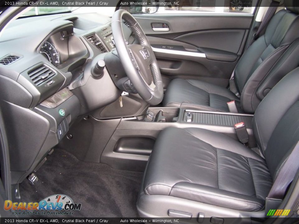 2013 Honda CR-V EX-L AWD Crystal Black Pearl / Gray Photo #11