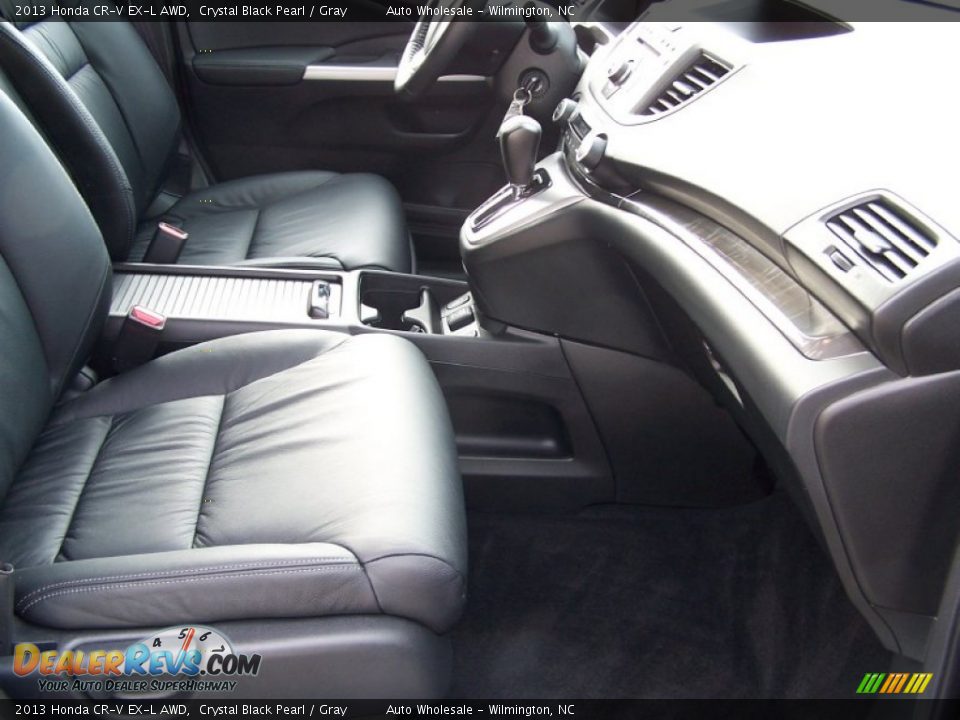 2013 Honda CR-V EX-L AWD Crystal Black Pearl / Gray Photo #14