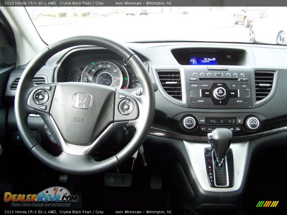 2013 Honda CR-V EX-L AWD Crystal Black Pearl / Gray Photo #16