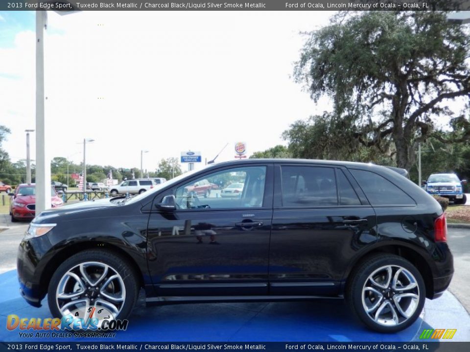 2013 Ford Edge Sport Tuxedo Black Metallic / Charcoal Black/Liquid Silver Smoke Metallic Photo #2