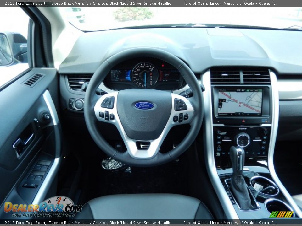 2013 Ford Edge Sport Tuxedo Black Metallic / Charcoal Black/Liquid Silver Smoke Metallic Photo #9