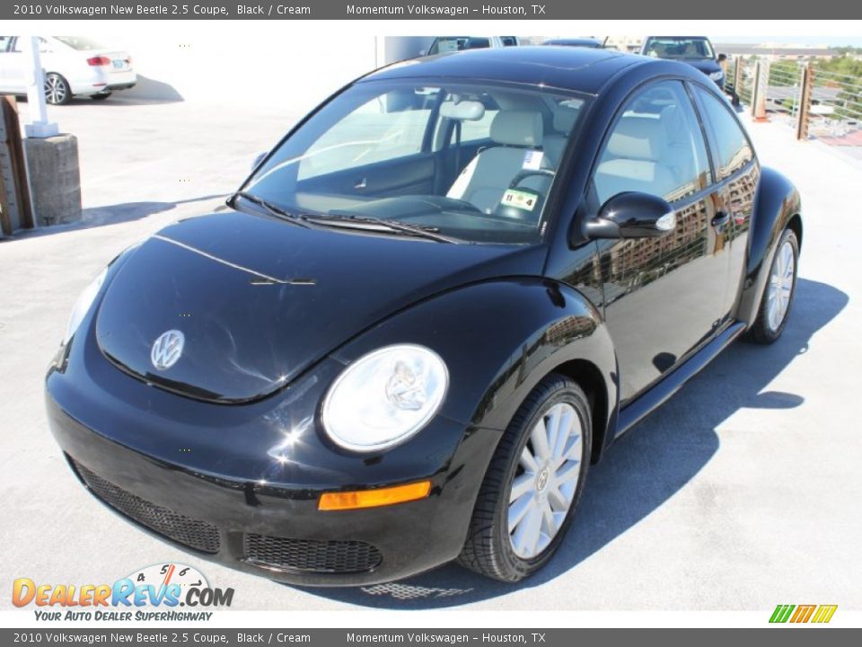 2010 Volkswagen New Beetle 2.5 Coupe Black / Cream Photo #3