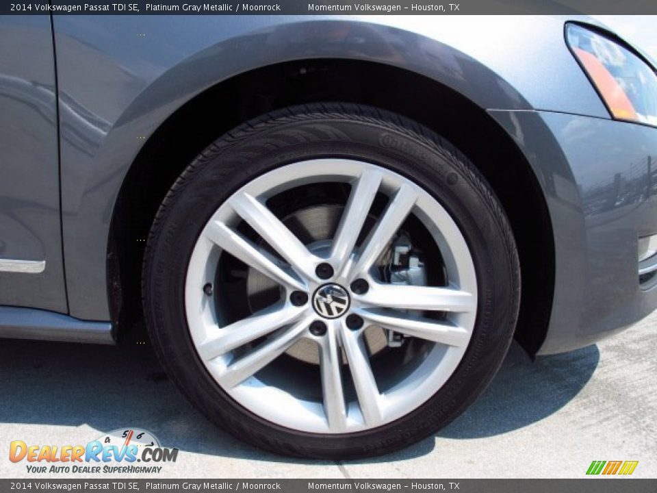 2014 Volkswagen Passat TDI SE Platinum Gray Metallic / Moonrock Photo #7