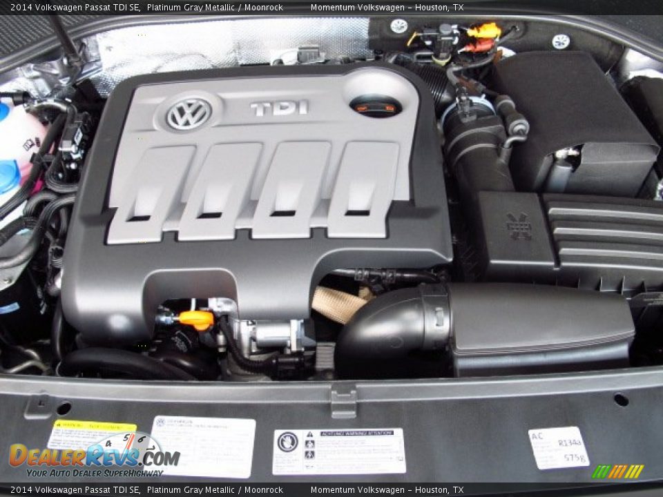 2014 Volkswagen Passat TDI SE Platinum Gray Metallic / Moonrock Photo #26