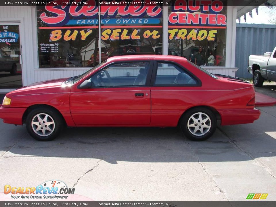 1994 Mercury Topaz GS Coupe Ultra Red / Gray Photo #1