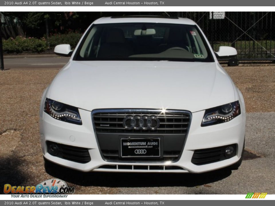 2010 Audi A4 2.0T quattro Sedan Ibis White / Beige Photo #2