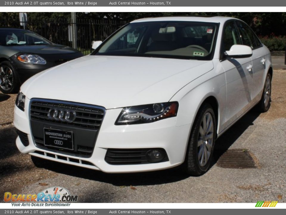 2010 Audi A4 2.0T quattro Sedan Ibis White / Beige Photo #3