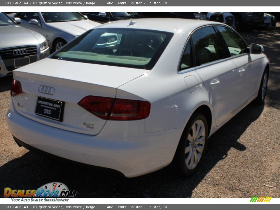 2010 Audi A4 2.0T quattro Sedan Ibis White / Beige Photo #9