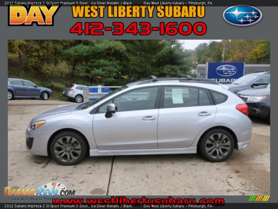 2012 Subaru Impreza 2.0i Sport Premium 5 Door Ice Silver Metallic / Black Photo #1