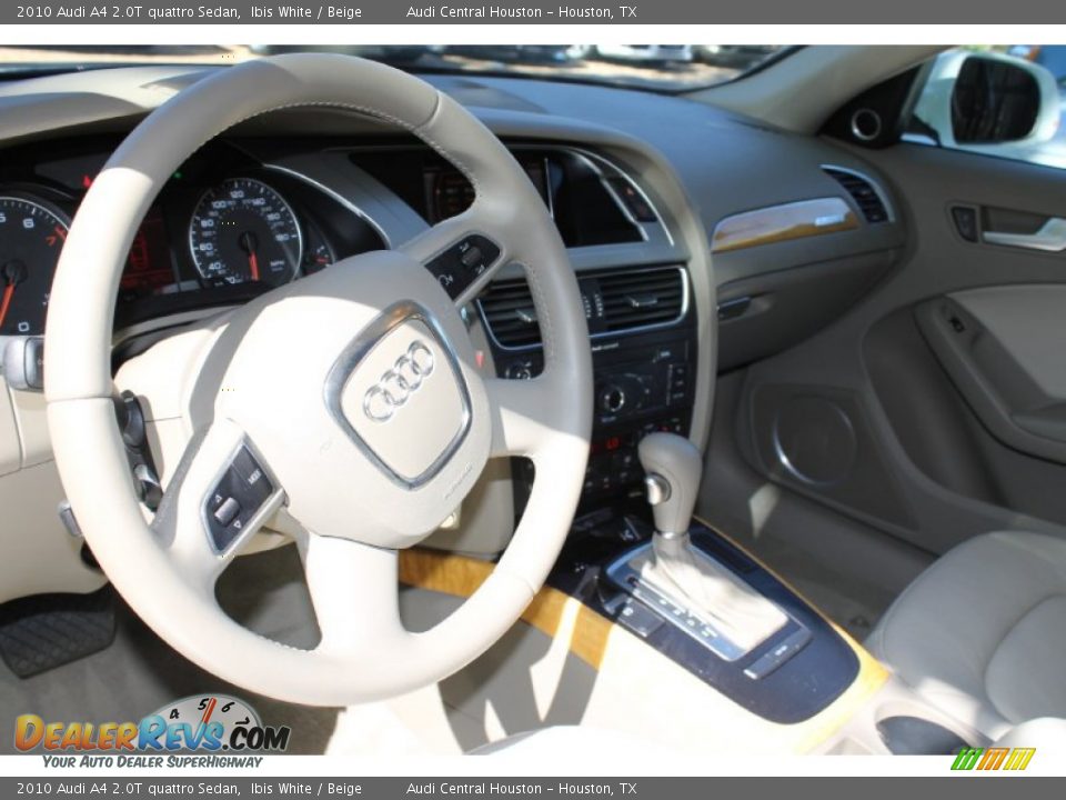 2010 Audi A4 2.0T quattro Sedan Ibis White / Beige Photo #15