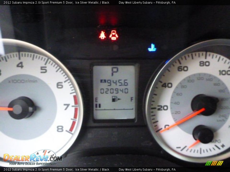 2012 Subaru Impreza 2.0i Sport Premium 5 Door Ice Silver Metallic / Black Photo #20