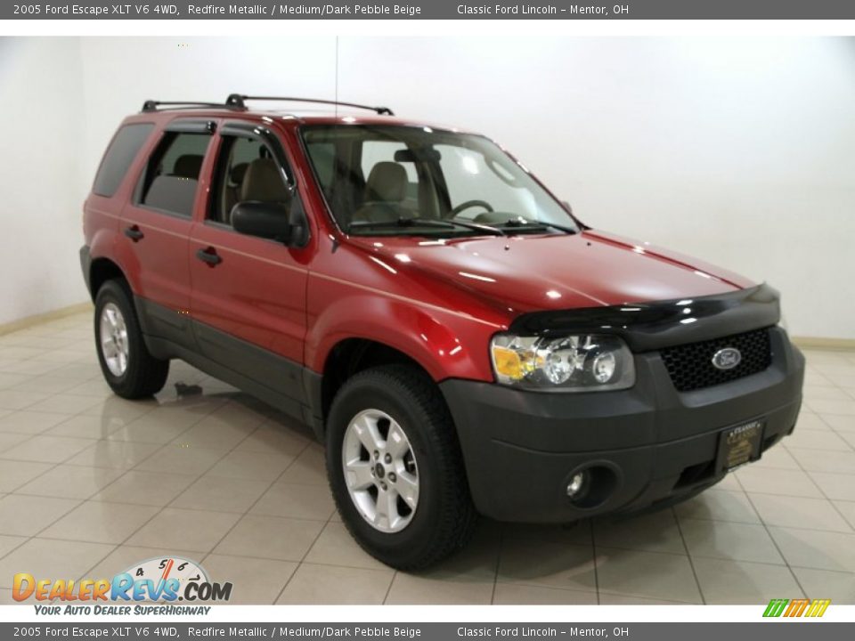 2005 Ford Escape XLT V6 4WD Redfire Metallic / Medium/Dark Pebble Beige Photo #1
