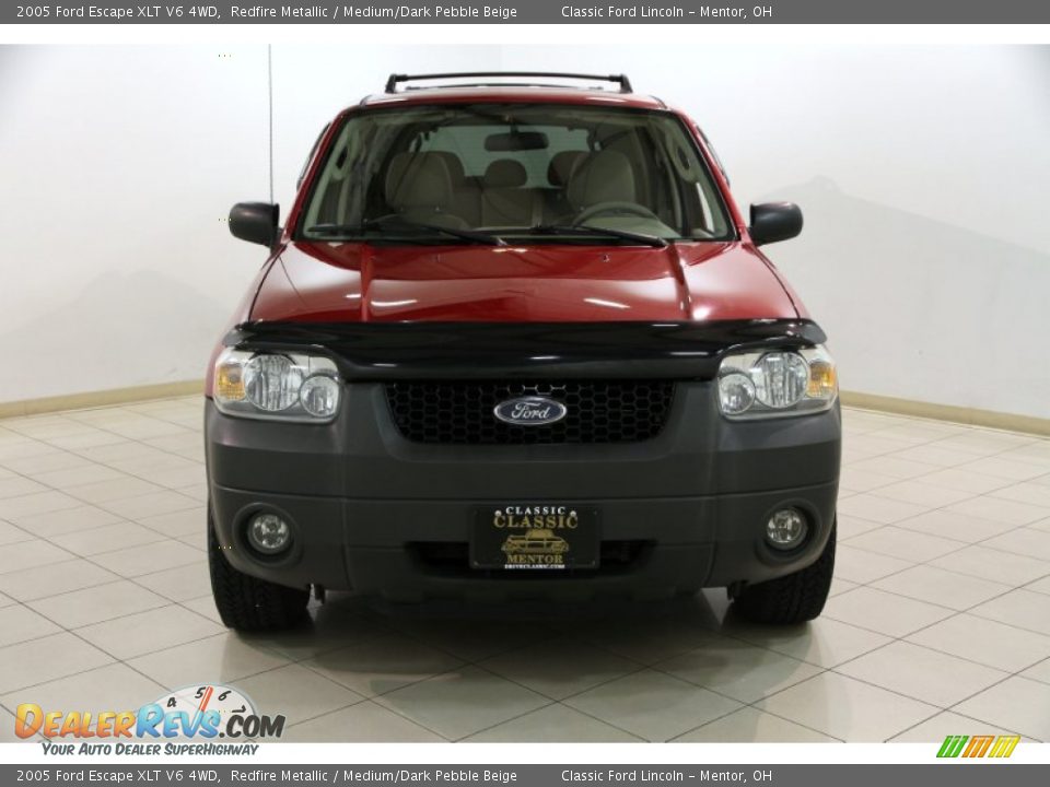 2005 Ford Escape XLT V6 4WD Redfire Metallic / Medium/Dark Pebble Beige Photo #2