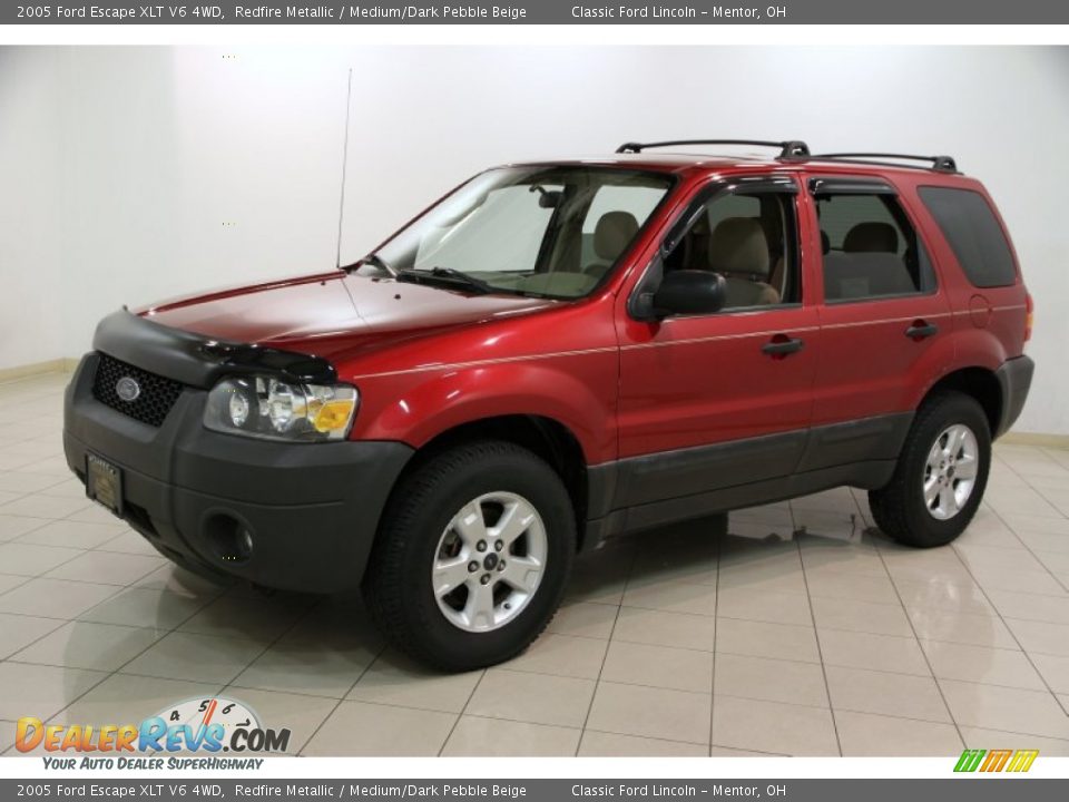 2005 Ford Escape XLT V6 4WD Redfire Metallic / Medium/Dark Pebble Beige Photo #3