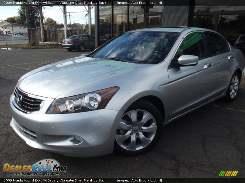 2009 Honda Accord EX-L V6 Sedan Alabaster Silver Metallic / Black Photo #1
