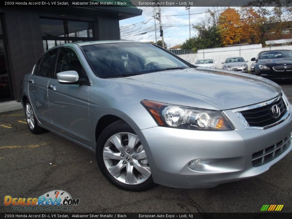 2009 Honda Accord EX-L V6 Sedan Alabaster Silver Metallic / Black Photo #2