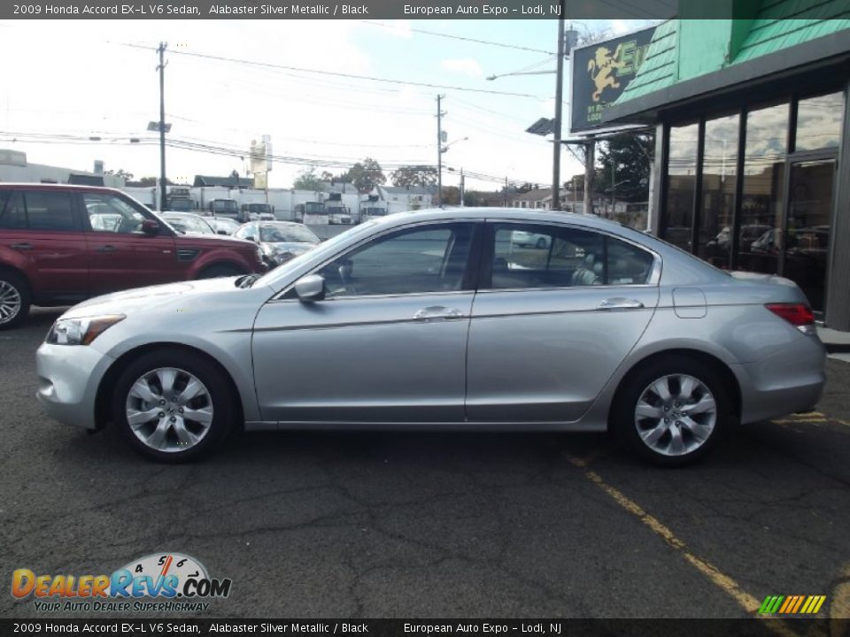 2009 Honda Accord EX-L V6 Sedan Alabaster Silver Metallic / Black Photo #6