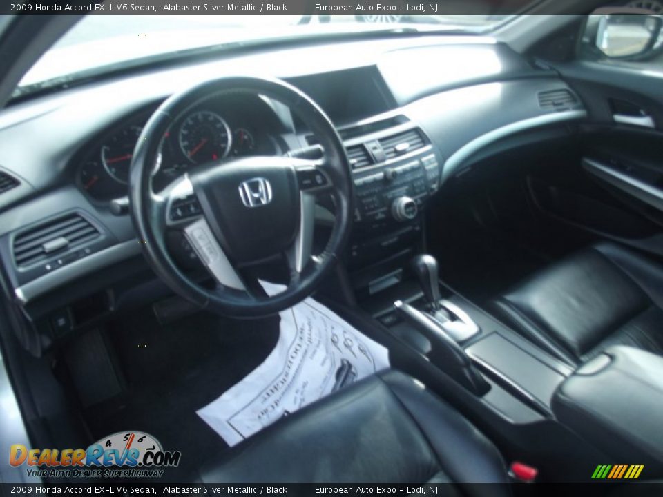2009 Honda Accord EX-L V6 Sedan Alabaster Silver Metallic / Black Photo #8