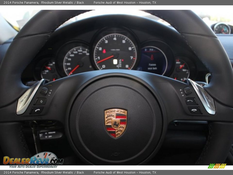2014 Porsche Panamera Rhodium Silver Metallic / Black Photo #26