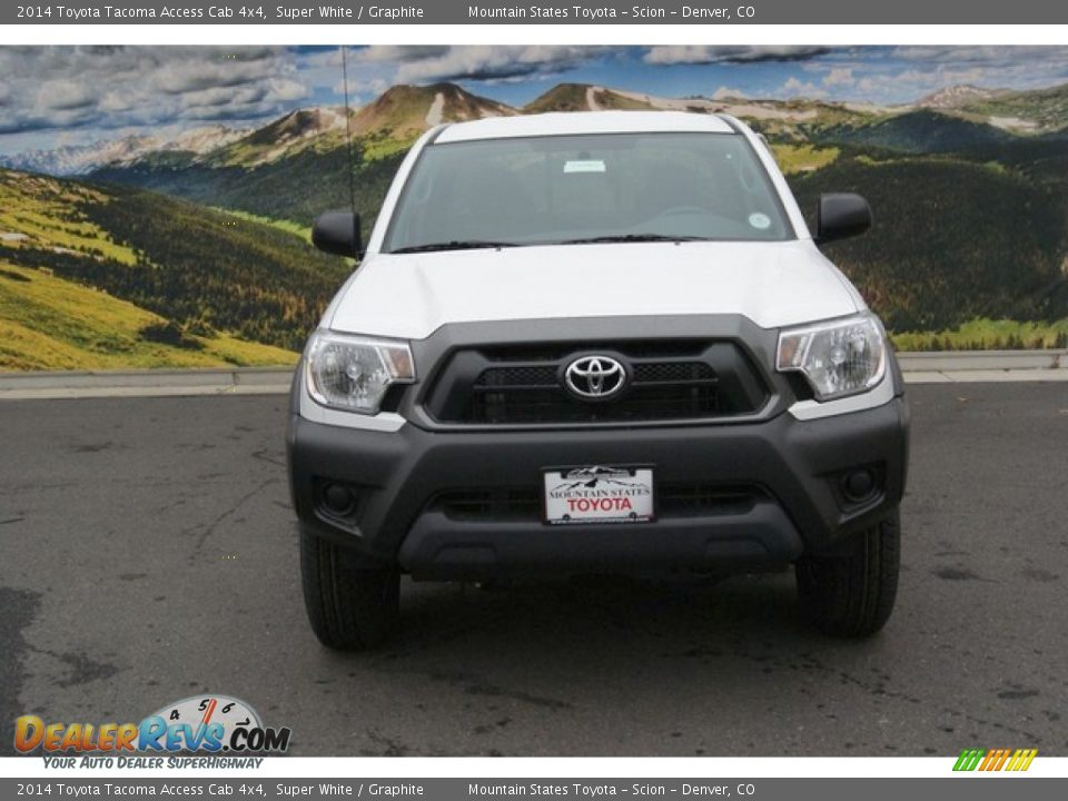 2014 Toyota Tacoma Access Cab 4x4 Super White / Graphite Photo #2