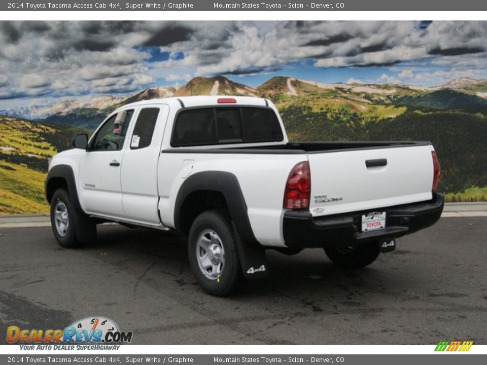 2014 Toyota Tacoma Access Cab 4x4 Super White / Graphite Photo #3