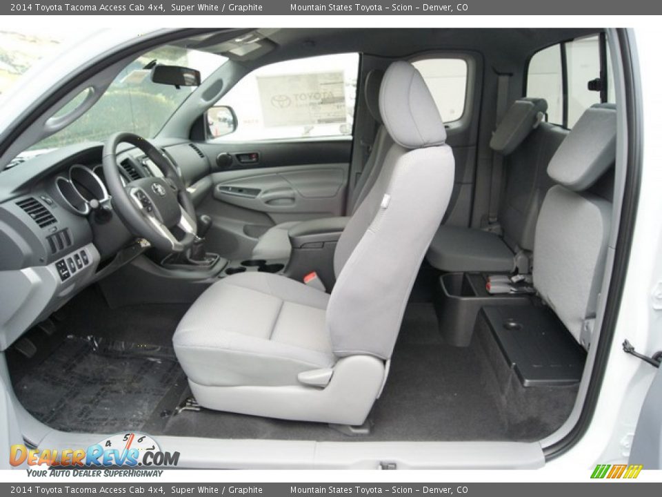 2014 Toyota Tacoma Access Cab 4x4 Super White / Graphite Photo #8