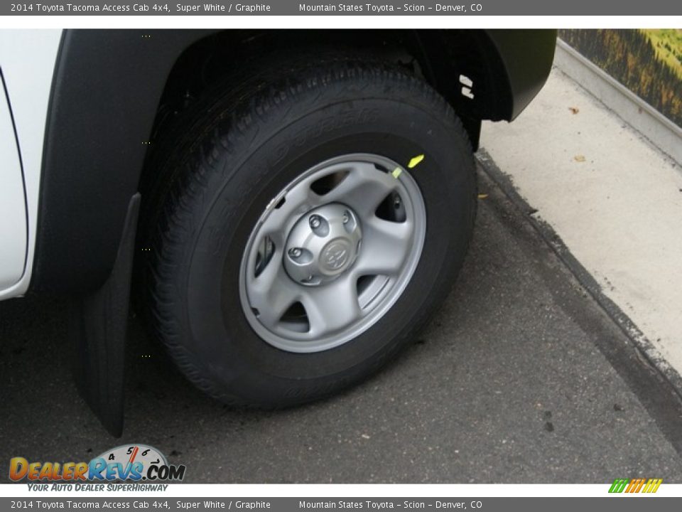 2014 Toyota Tacoma Access Cab 4x4 Super White / Graphite Photo #10